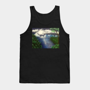 Super moon at the lake Tank Top